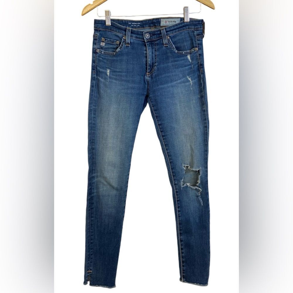 Adriano Goldschmied The Legging Super Skinny Distressed Ankle Jeans Size 27